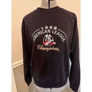 Yankee NY 1998 Embroidered Championship Sweatshirt size M Lee Sports